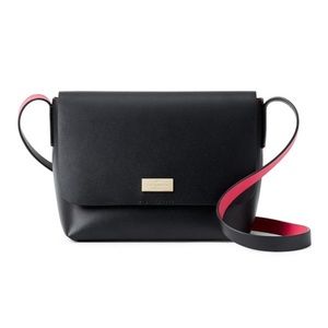 Kate Spade Black Leather Crossbody Bag (Mini Madie Bag)